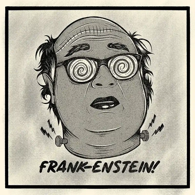 Illustration of Frank Reynolds from It's Always Sunny In Philadelphia as Frankenstein's monster