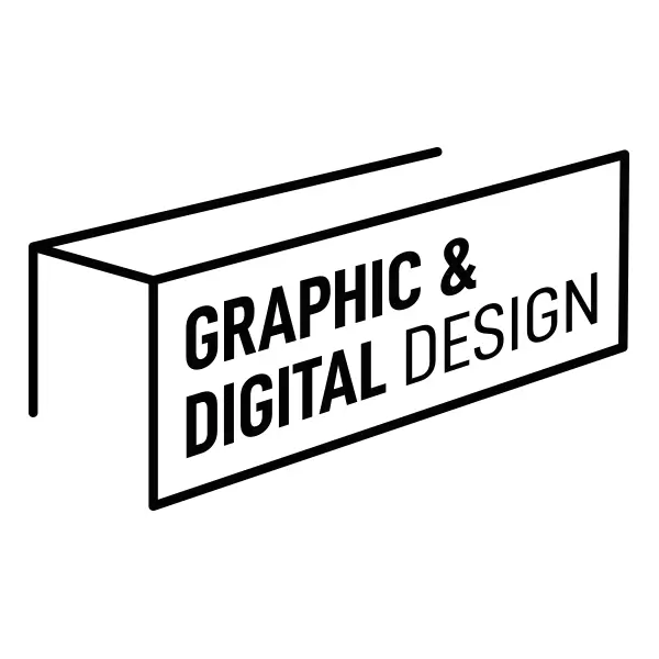 Graphic & Digital Design - Logo Black On White
