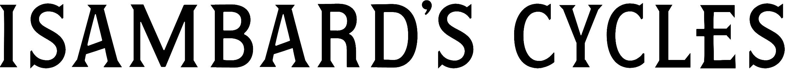 Isambard's Cycles Black & White Logo