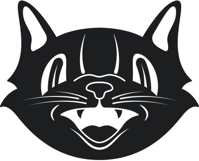 Johnfold Main Cat Black & White Logo