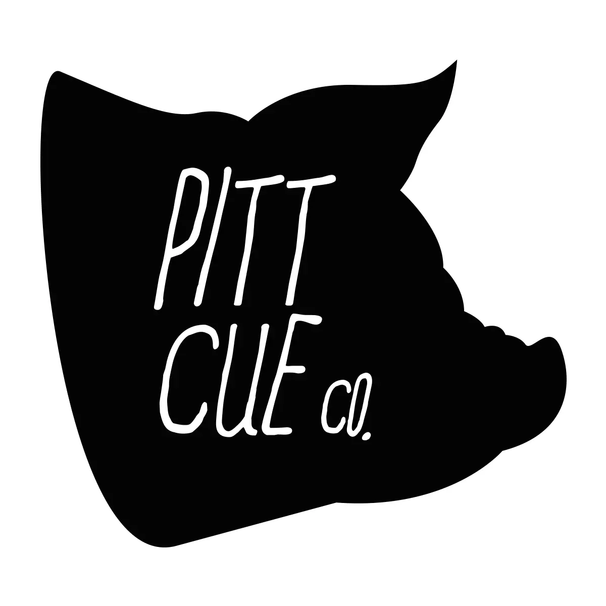 Pitt Cue Co. Secondary Logo Black On White